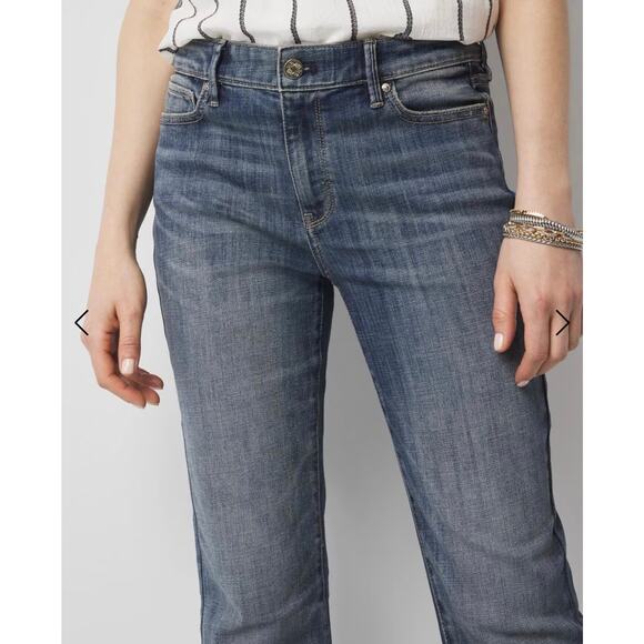 White House Black Market Plus Mid-Rise Everyday Soft Bootcut Jeans Blue Size 14 - Picture 2 of 14